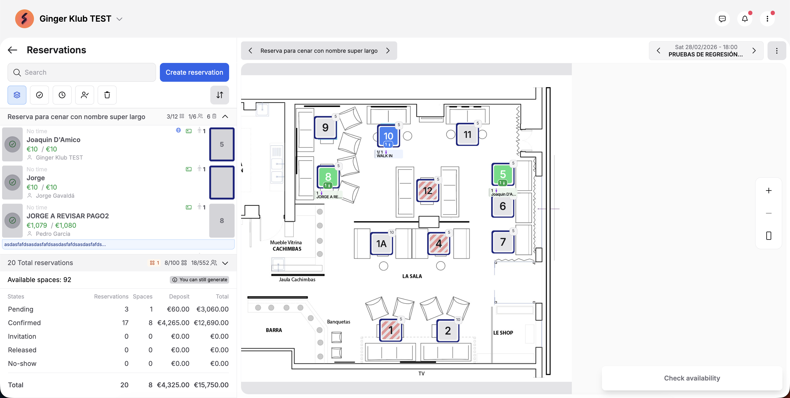 Fourvenues original operativa interface before redesign